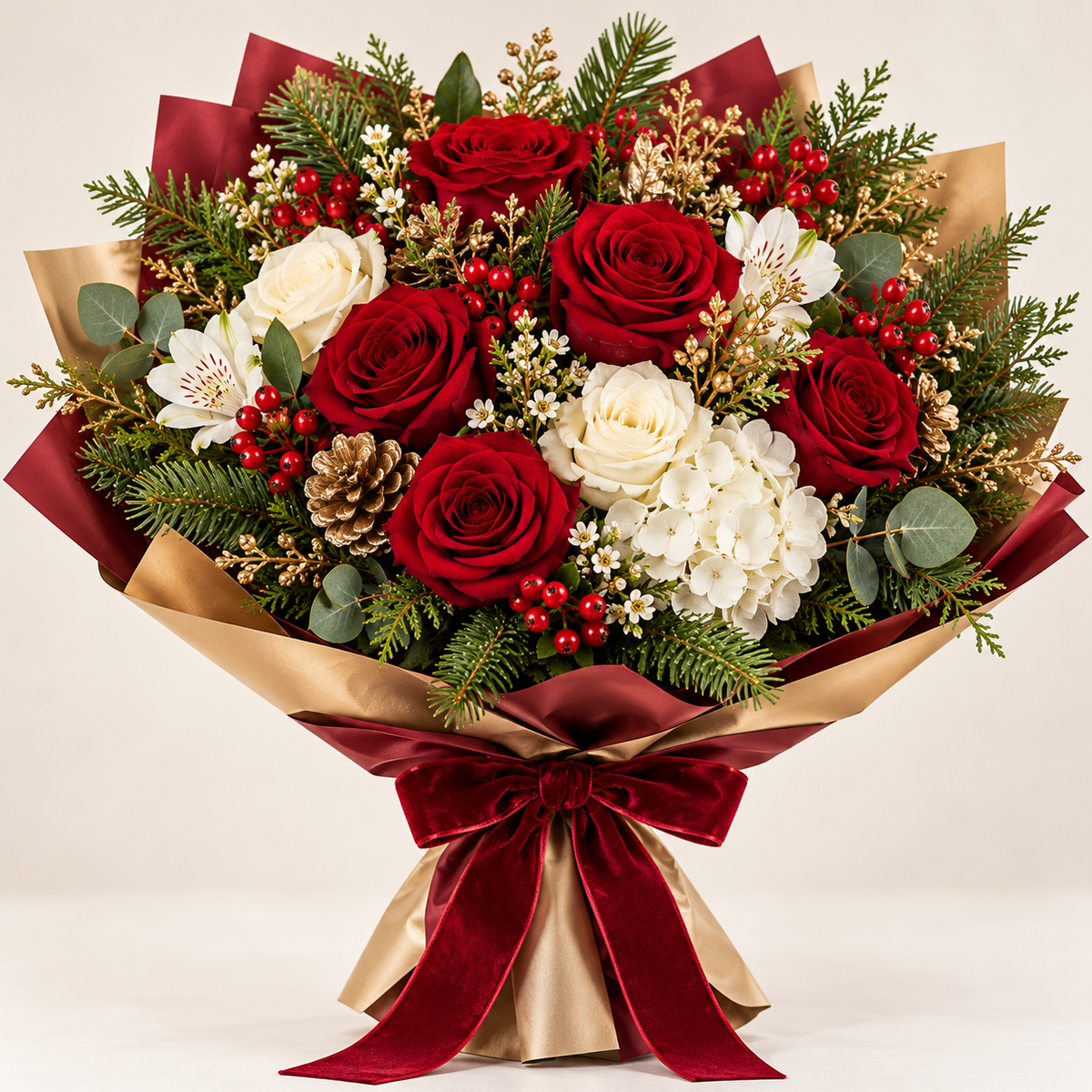 Bouquet de Noël – Rouge traditionnel