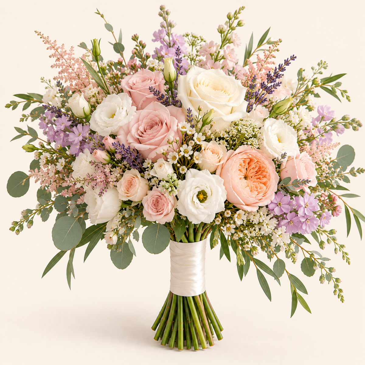 Bouquet de mariée champêtre – fleurs de saison
